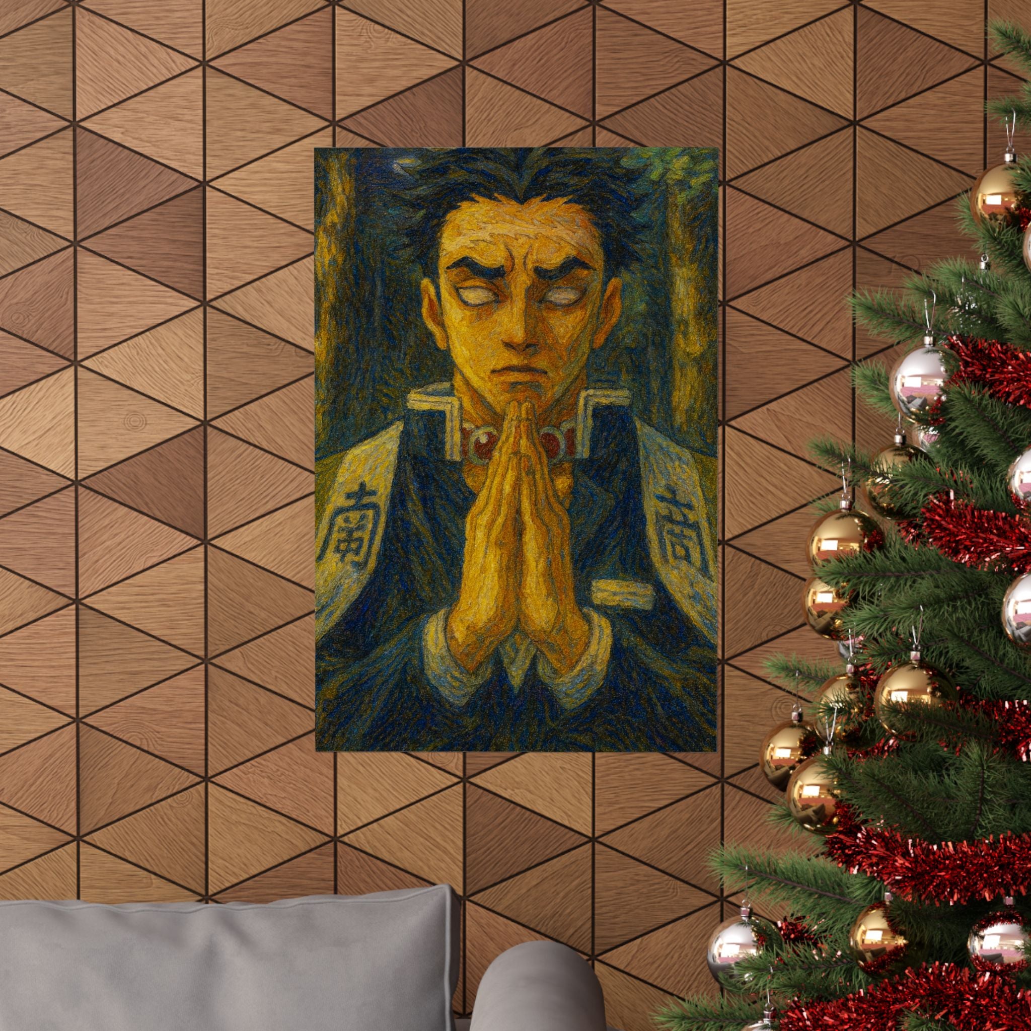 Zen Warrior Art Print – Calm Strength Anime Wall Art | Spiritual Samurai Poste