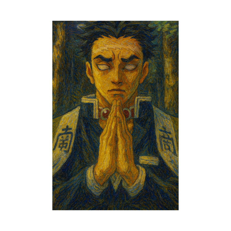 Zen Warrior Art Print – Calm Strength Anime Wall Art | Spiritual Samurai Poste