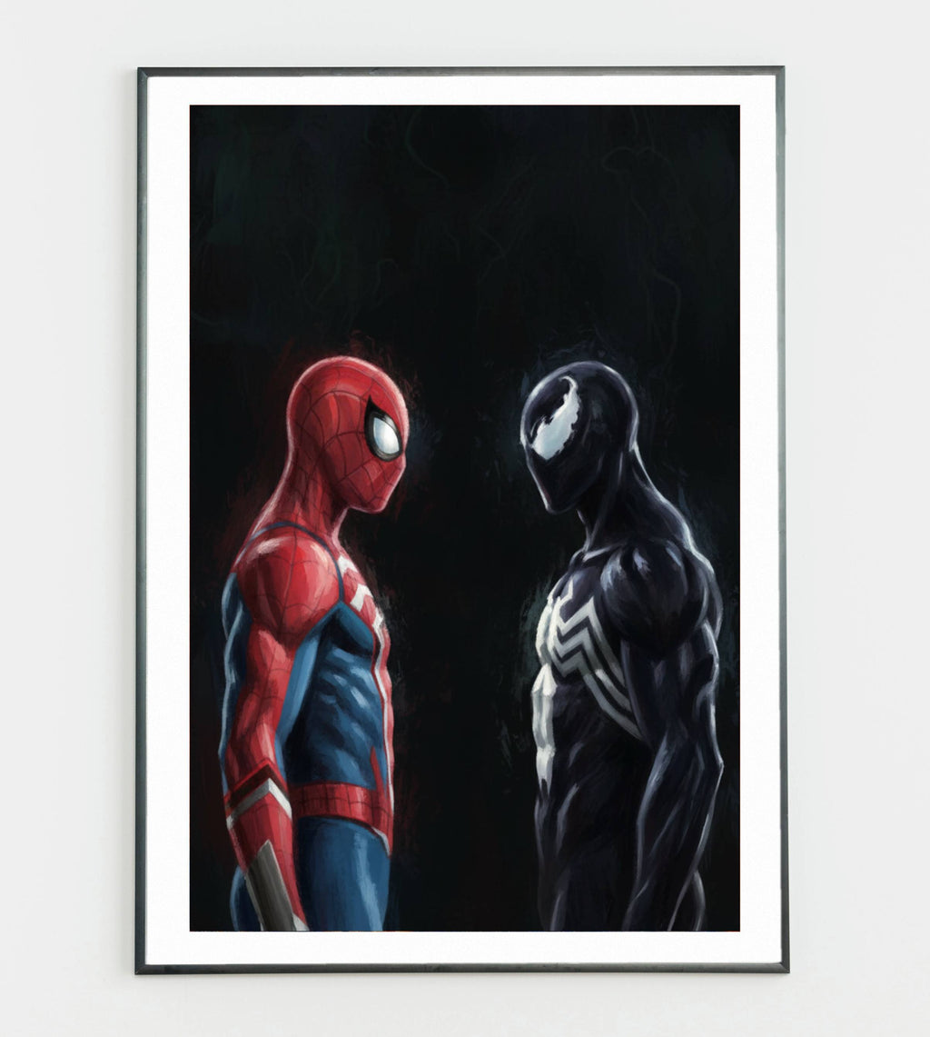 Dynamic Duel Wall Art – Hero vs Dark Rival Poster
