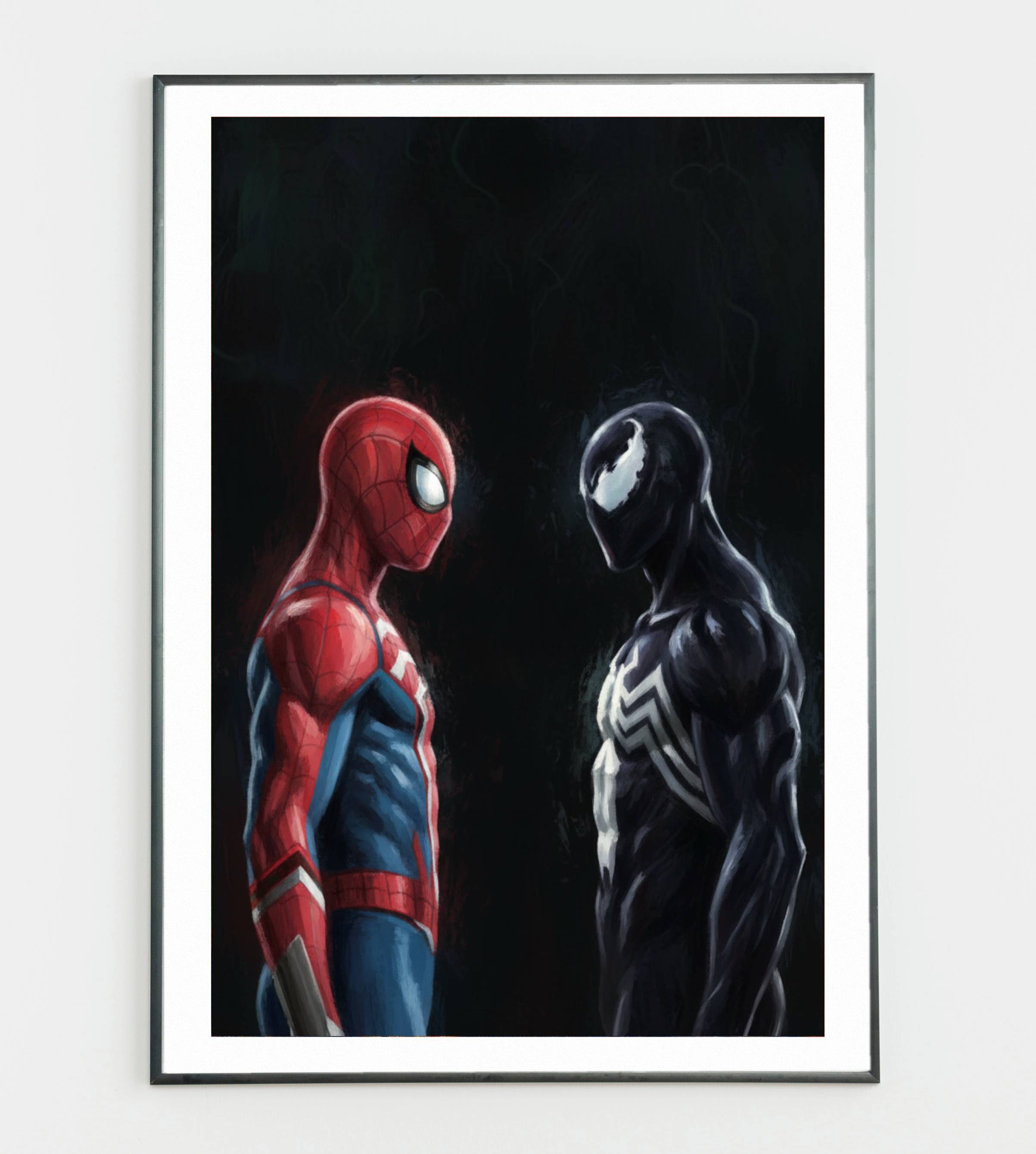 Dynamic Duel Wall Art – Hero vs Dark Rival Poster