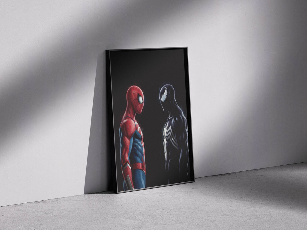 Dynamic Duel Wall Art – Hero vs Dark Rival Poster