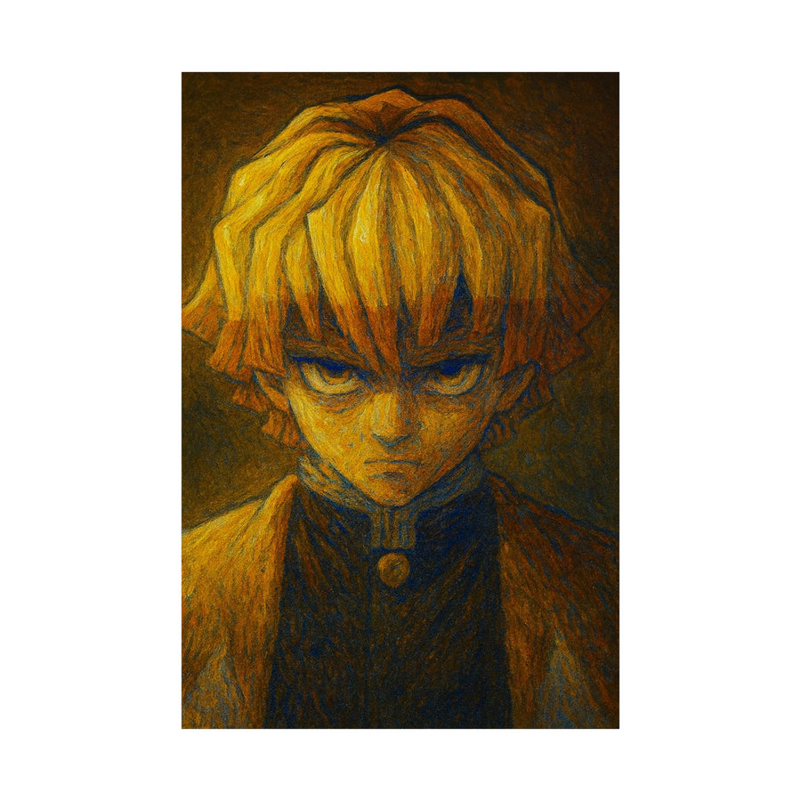 Thunder Warrior Art Print – Lightning Anime Wall Art | Power and Courage Poster