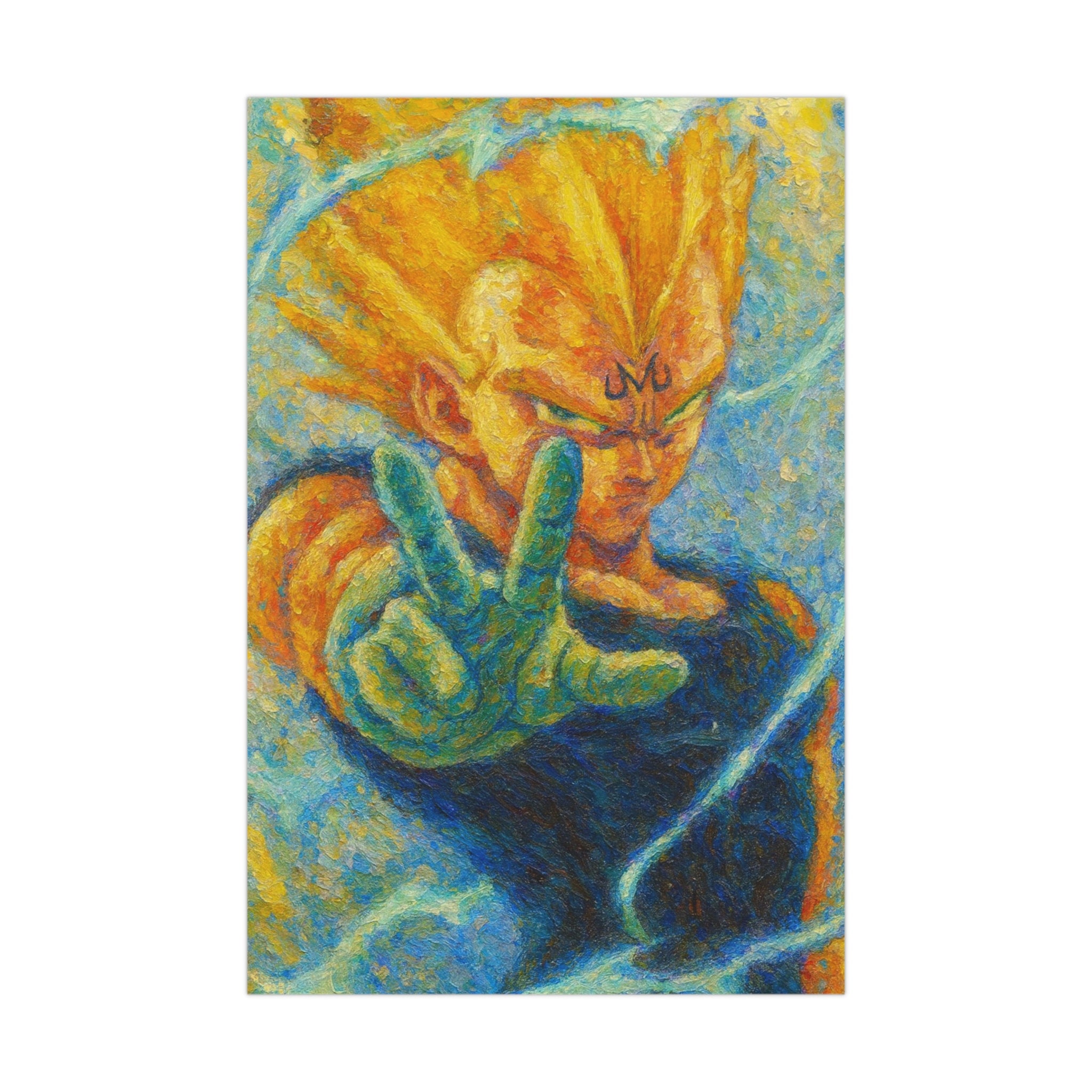 Majin Vegeta Inspired Poster – Saiyan Anime Wall Art Print for Bedroom or Gaming Room