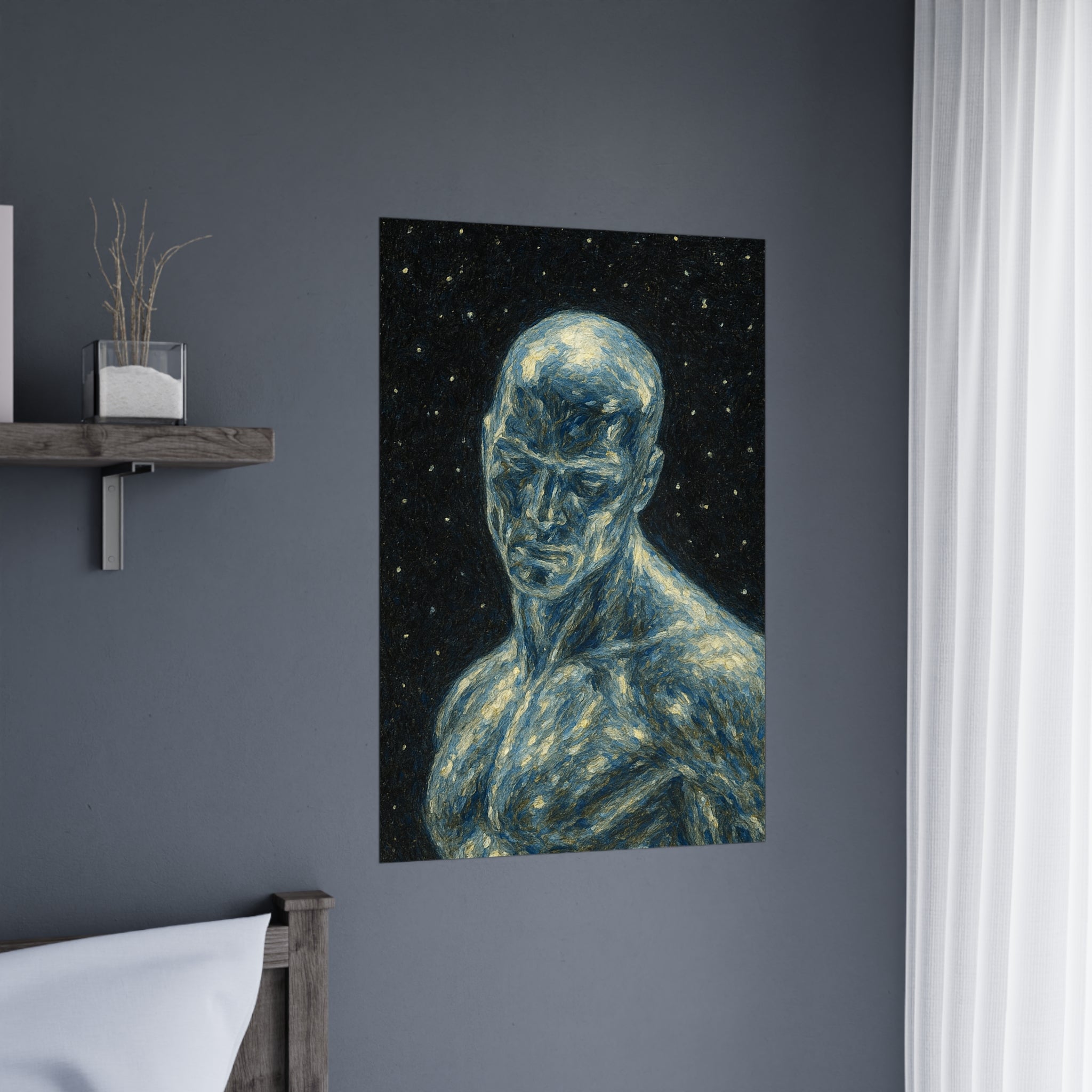 Silver Surfer Poster – Cosmic Serenity Wall Art | Space Traveler Canvas Print