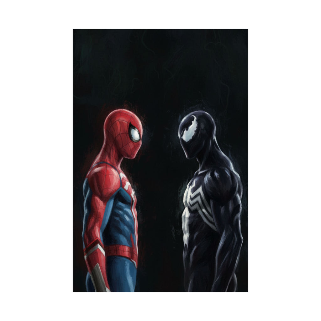 Dynamic Duel Wall Art – Hero vs Dark Rival Poster