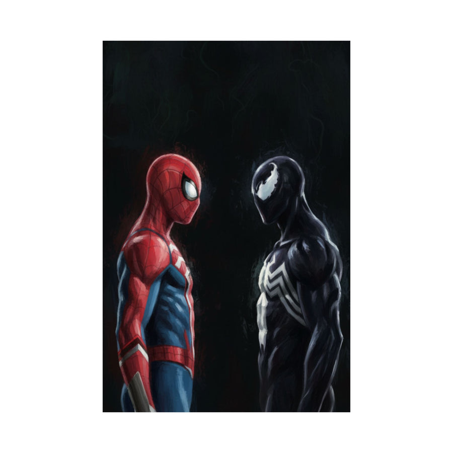 Dynamic Duel Wall Art – Hero vs Dark Rival Poster