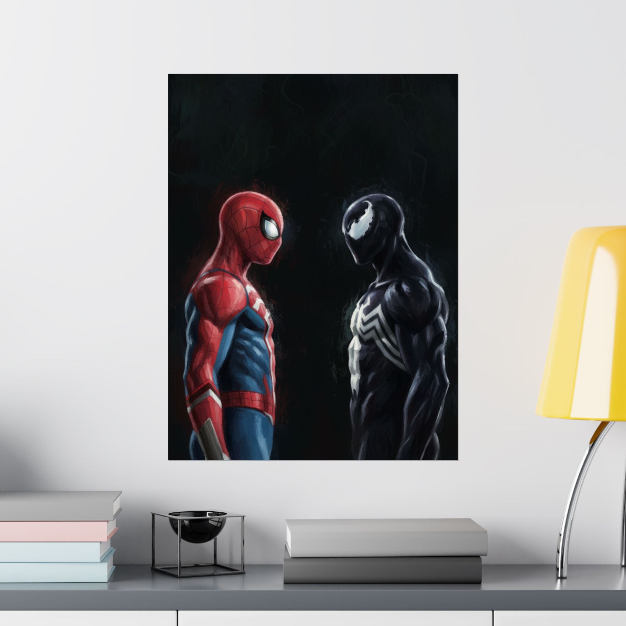 Dynamic Duel Wall Art – Hero vs Dark Rival Poster
