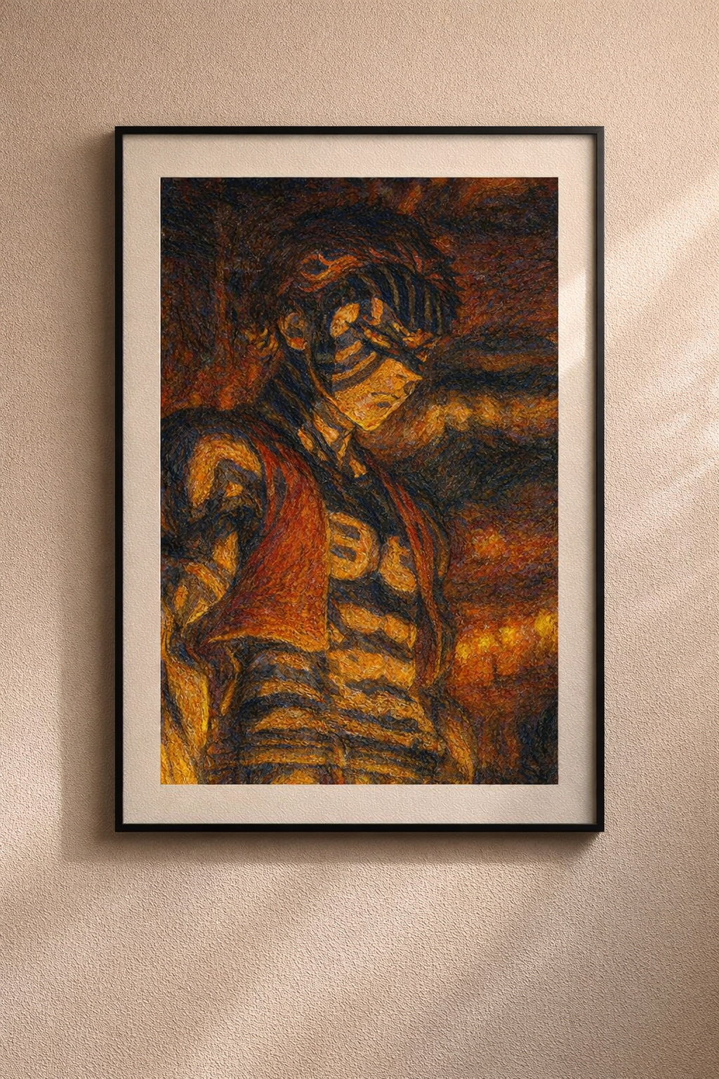 Martial Arts Warrior Poster | Anime Villain Inspired Wall Art | Japanese Style Manga Print