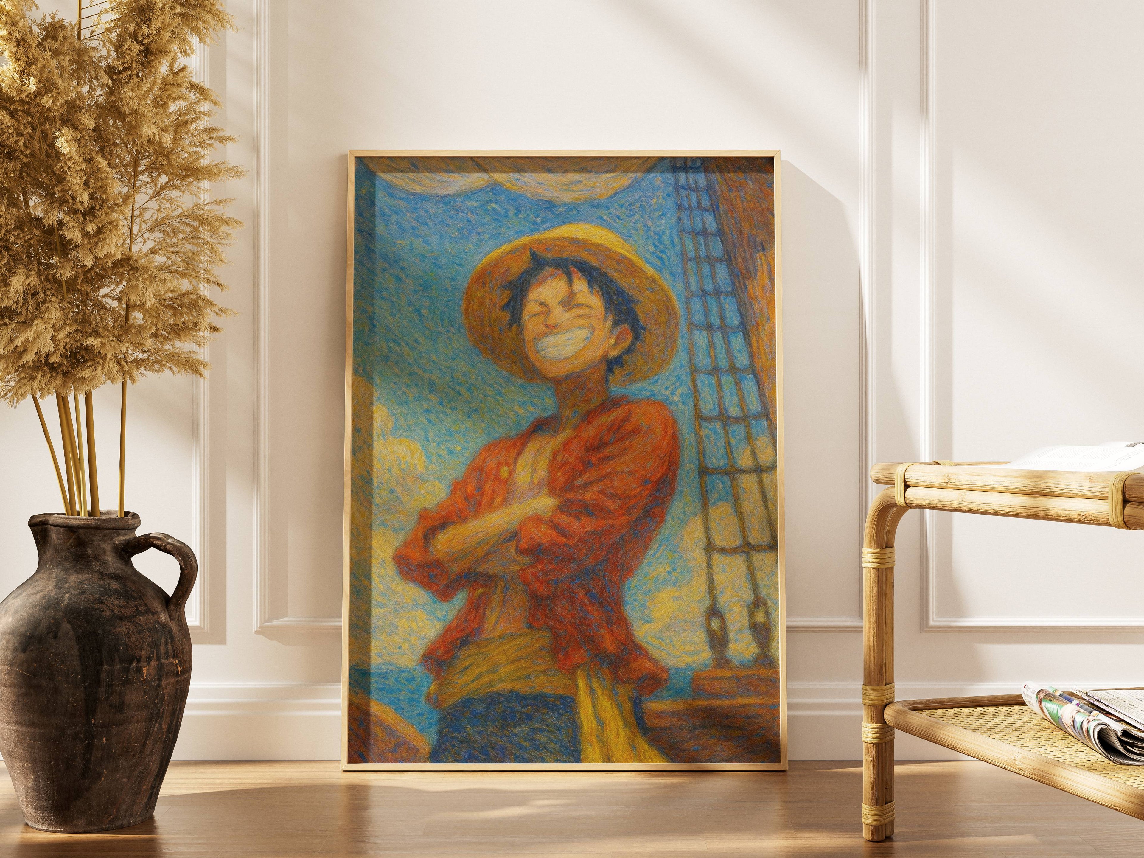 Straw Hat Dreamer Poster – Ocean Adventure Anime Wall Art | Pirate Spirit Canvas Print