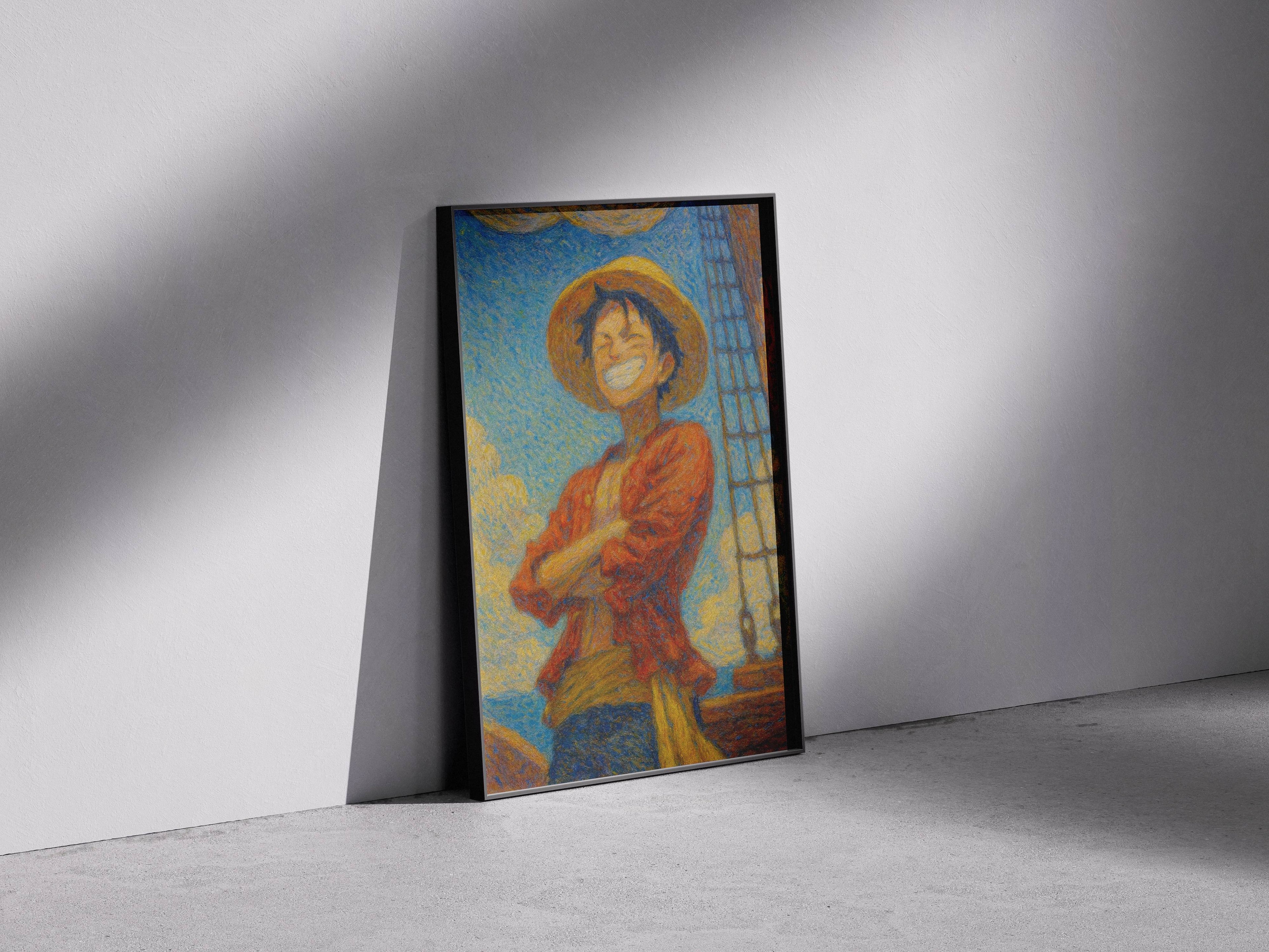 Straw Hat Dreamer Poster – Ocean Adventure Anime Wall Art | Pirate Spirit Canvas Print