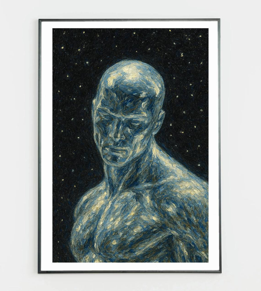 Silver Surfer Poster – Cosmic Serenity Wall Art | Space Traveler Canvas Print