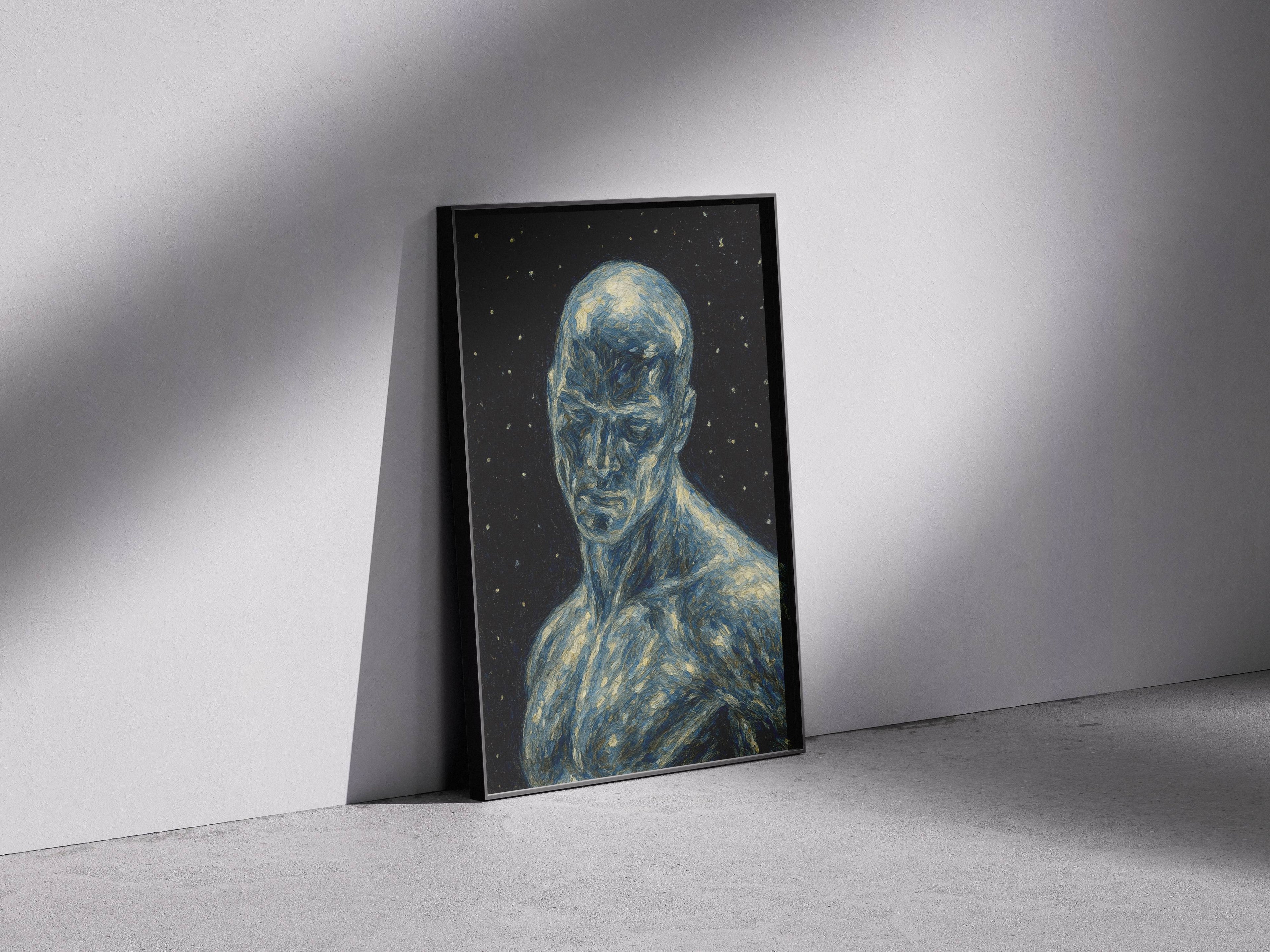 Silver Surfer Poster – Cosmic Serenity Wall Art | Space Traveler Canvas Print