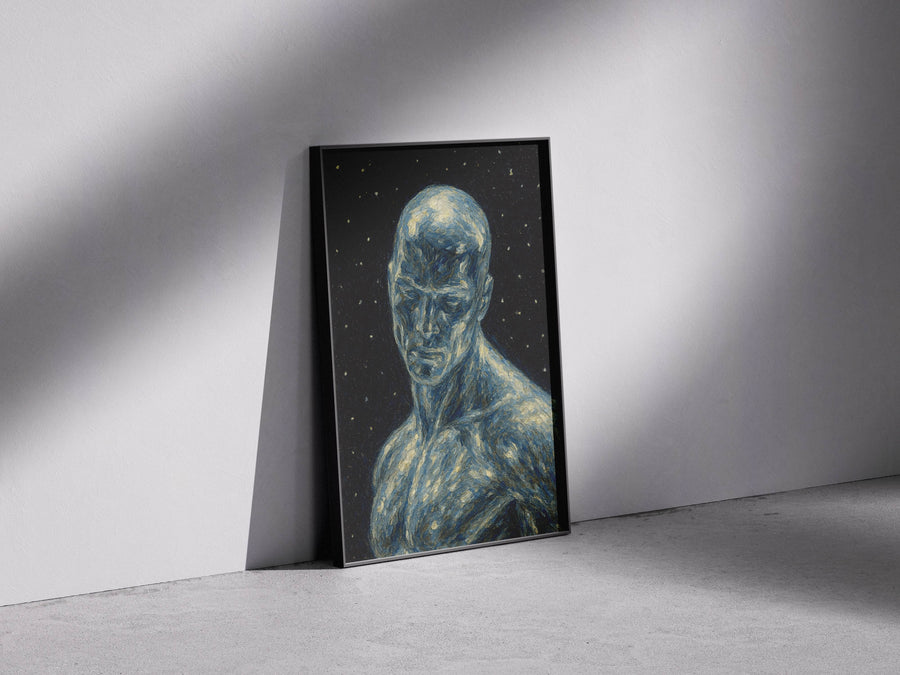 Silver Surfer Poster – Cosmic Serenity Wall Art | Space Traveler Canvas Print